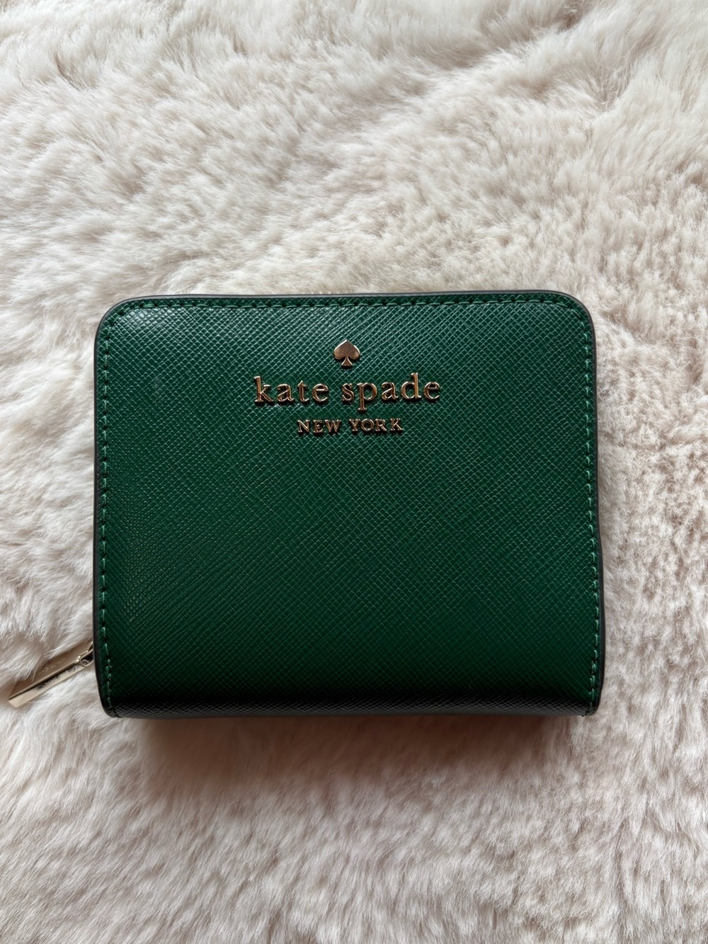 Kate Spade ♠️ Small Staci Zip Around Wallet Deep Jade NWT